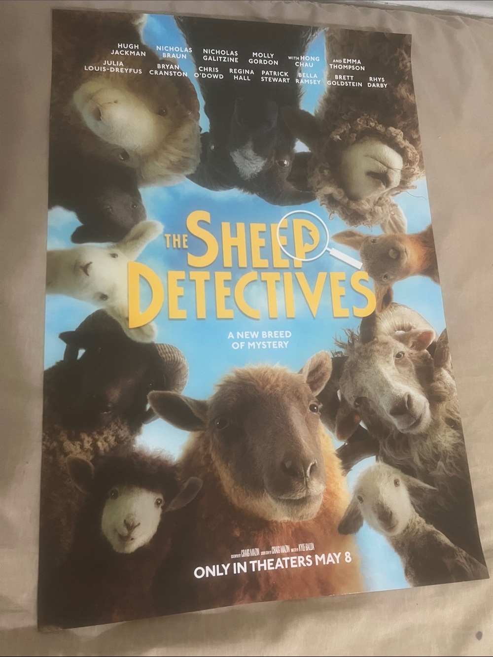 Sheep Detectives BUNDLE Movie Poster, Ticket, mini sheet 2026 Hugh Stewart new - Picture 3 of 8